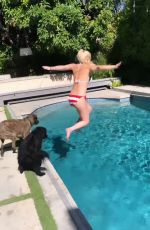 LINDSEY VONN in Bikini Jump into a Pool - Instagram Pictures and Video 07/04/2019 - 