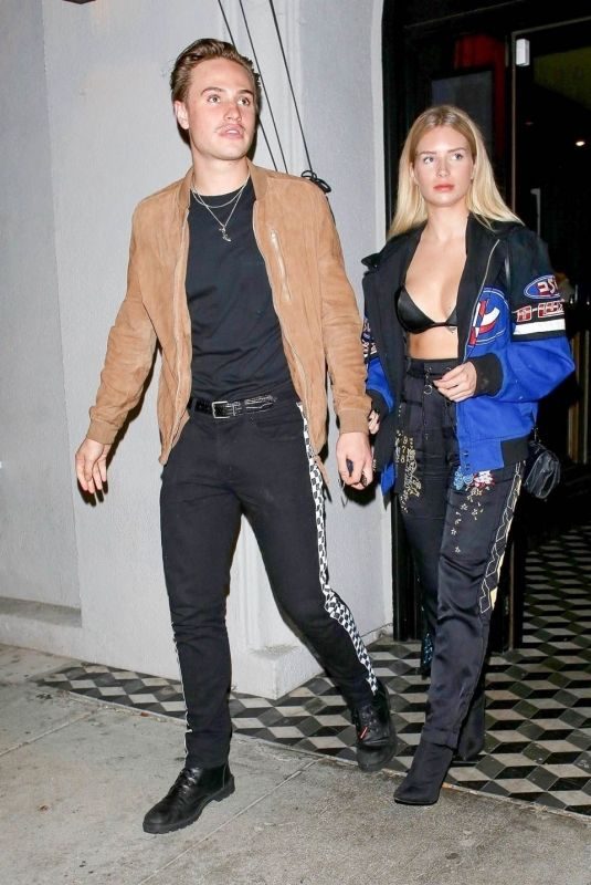 LOTTIE MOSS and Daniel Mickelson at Craig’s Restaurant in West Hollywood 07/07/2019