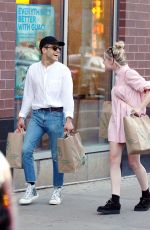 LUCY BOYNTON and Rami Malek Out Shopping in New York 07/13/2019