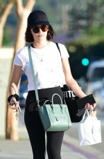 LUCY HALE Arrives at Now Massage Studio in Studio City 07/02/2019