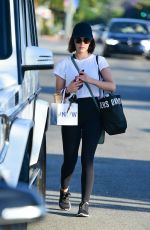 LUCY HALE Arrives at Now Massage Studio in Studio City 07/02/2019
