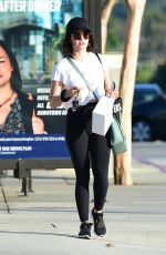 LUCY HALE Arrives at Now Massage Studio in Studio City 07/02/2019