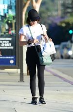 LUCY HALE Arrives at Now Massage Studio in Studio City 07/02/2019