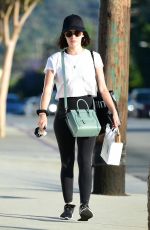 LUCY HALE Arrives at Now Massage Studio in Studio City 07/02/2019