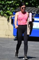 LUCY HALE Heading to a Gym in Studio City 07/11/2019