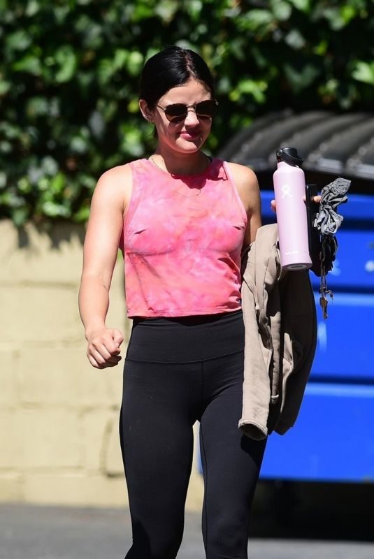 LUCY HALE Heading to a Gym in Studio City 07/11/2019