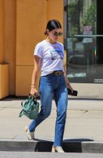 LUCY HALE in Denim at a Beauty Salon in Los Angeles 07/01/2019