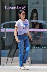 LUCY HALE in Denim at a Beauty Salon in Los Angeles 07/01/2019