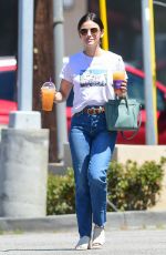 LUCY HALE in Denim at Coffee Bean in Studio City 07/01/2019