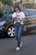 LUCY HALE in Denim Leaves Hair Salon in Los Angeles 07/02/2019