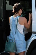 LUCY HALE in Overall Denim Out Shopping in Los Angeles 07/06/2019