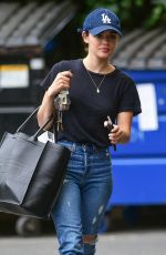 LUCY HALE in Ripped jeans Out in Studio City 07/25/2019