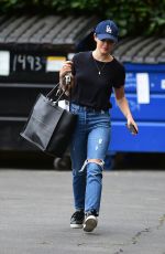 LUCY HALE in Ripped jeans Out in Studio City 07/25/2019