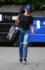 LUCY HALE in Ripped jeans Out in Studio City 07/25/2019