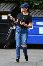 LUCY HALE in Ripped jeans Out in Studio City 07/25/2019