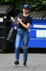 LUCY HALE in Ripped jeans Out in Studio City 07/25/2019