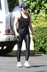 LUCY HALE in Tights Out in Studio City 07/30/2019