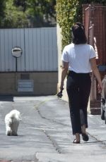 LUCY HALE Out With Her Dog Elvis in Los Angeles 07/19/2019