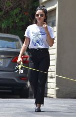 LUCY HALE Out With Her Dog Elvis in Los Angeles 07/19/2019
