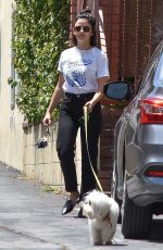 LUCY HALE Out With Her Dog Elvis in Los Angeles 07/19/2019