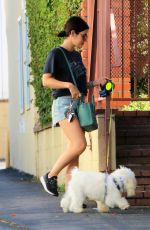 LUCY HALE Out with Her Dog Elvis in Studio City 07/10/2019