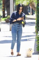 LUCY HALE Out With Her Dog Elvis in Studio City 07/27/2019