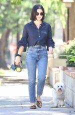 LUCY HALE Out With Her Dog Elvis in Studio City 07/27/2019