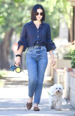 LUCY HALE Out With Her Dog Elvis in Studio City 07/27/2019