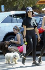 LUCY HALE Out with Her Dog in Los Angeles 07/29/2019