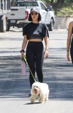 LUCY HALE Out with Her Dog in Los Angeles 07/29/2019