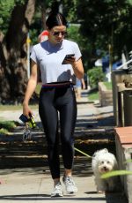 LUCY HALE Out with Her Dog in Studio City 07/28/2019