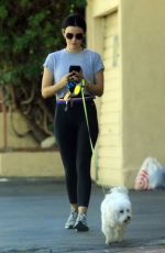 LUCY HALE Out with Her Dog in Studio City 07/28/2019