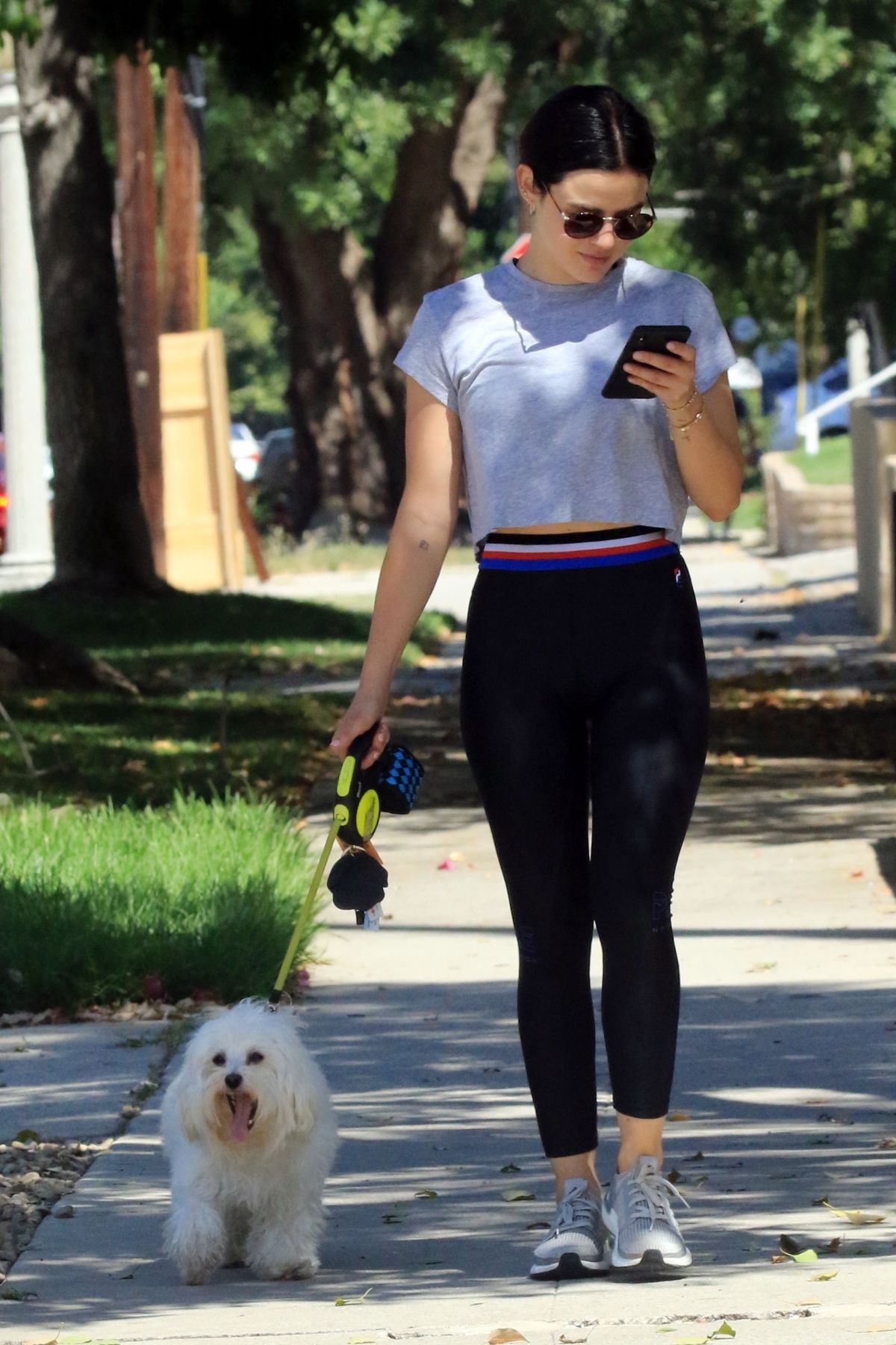 LUCY HALE Out with Her Dog in Studio City 07/28/2019 – HawtCelebs
