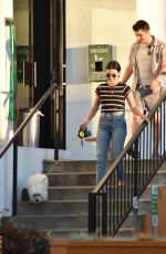 LUCY HALE Picking Up Her Dog Elvis in Los Angeles 07/12/2019
