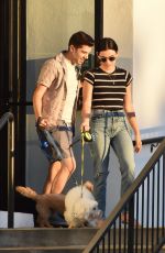 LUCY HALE Picking Up Her Dog Elvis in Los Angeles 07/12/2019