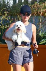 LUCY HALE Picking Up Her Dog from Dog Care in Studio City 06/30/2019