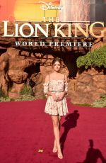 MAIA MITCHELL at The Lion King Premiere in Hollywood 07/09/2019