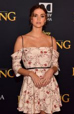 MAIA MITCHELL at The Lion King Premiere in Hollywood 07/09/2019