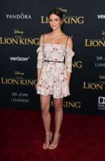 MAIA MITCHELL at The Lion King Premiere in Hollywood 07/09/2019