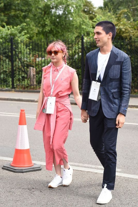 MAISIE WILLIAMS and Reuben Selby Arrives at 2019 Wimbledon Tennis Championships 07/08/2019