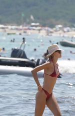 MANDY BORK in Bikini at Club 55 in Saint Tropez 07/23/2019