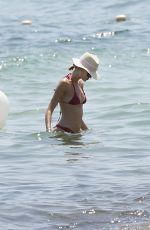 MANDY BORK in Bikini at Club 55 in Saint Tropez 07/23/2019