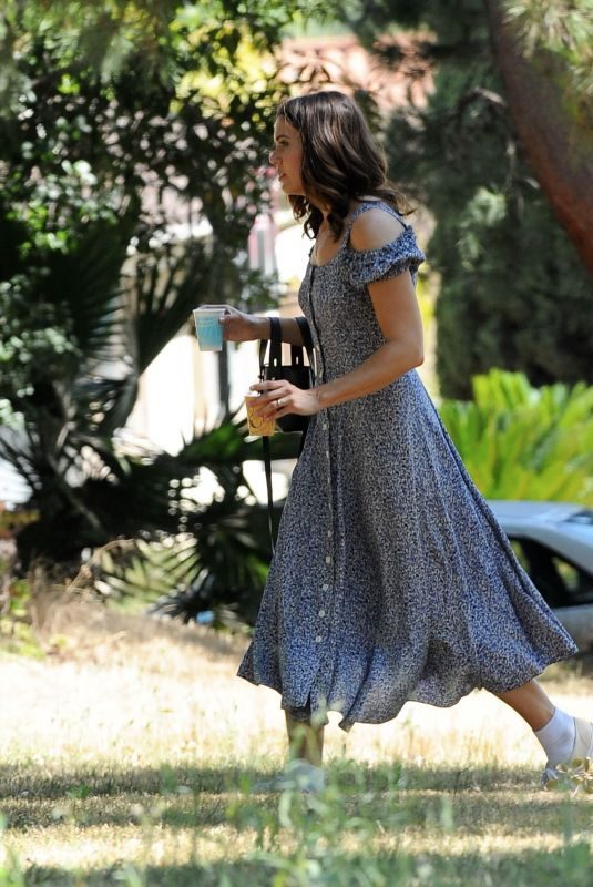 MANDY MOORE on the Set of This Is Us in Los Angeles 07/24/2019