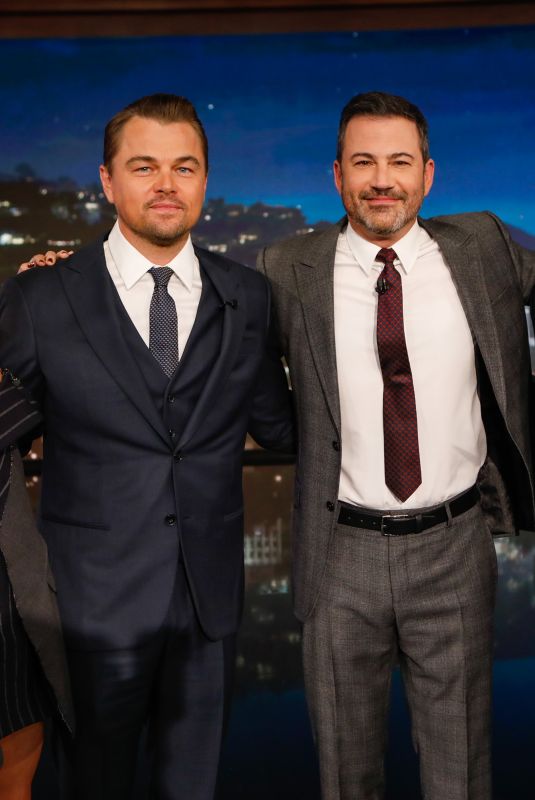MARGOT ROBBIE, Leonardo DiCaprio and Brad Pitt at Jimmy Kimmel Live, 07/22/2019