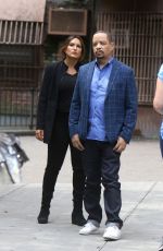 MARISKA HARGITAY on the Set of Law and Order: Special Victims Unit in New York 07/12/2019