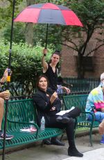 MARISKA HARGITAY on the Set of Law and Order: Special Victims Unit in New York 07/12/2019