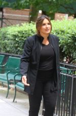 MARISKA HARGITAY on the Set of Law and Order: Special Victims Unit in New York 07/12/2019