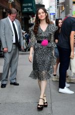 MAUDE APATOW Arrives at Late Show with Stephen Colbert in New York 07/29/2019