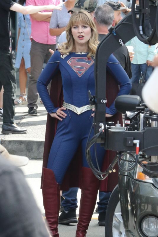 MELISSA BENOIST on the Set of Supergirl in Vancouver 07/16/2019