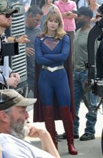 MELISSA BENOIST on the Set of Supergirl in Vancouver 07/16/2019